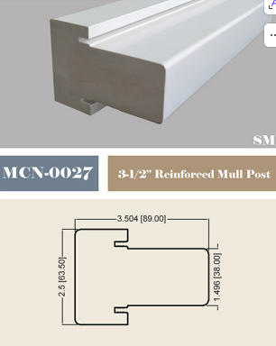 MCN-0027 3-1/2”  Reinforced Mull Post