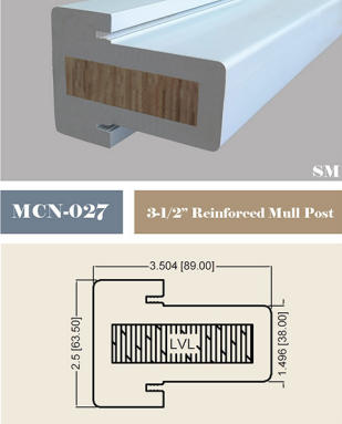 MCN-027 3-1/2” Reinforced Mull Post